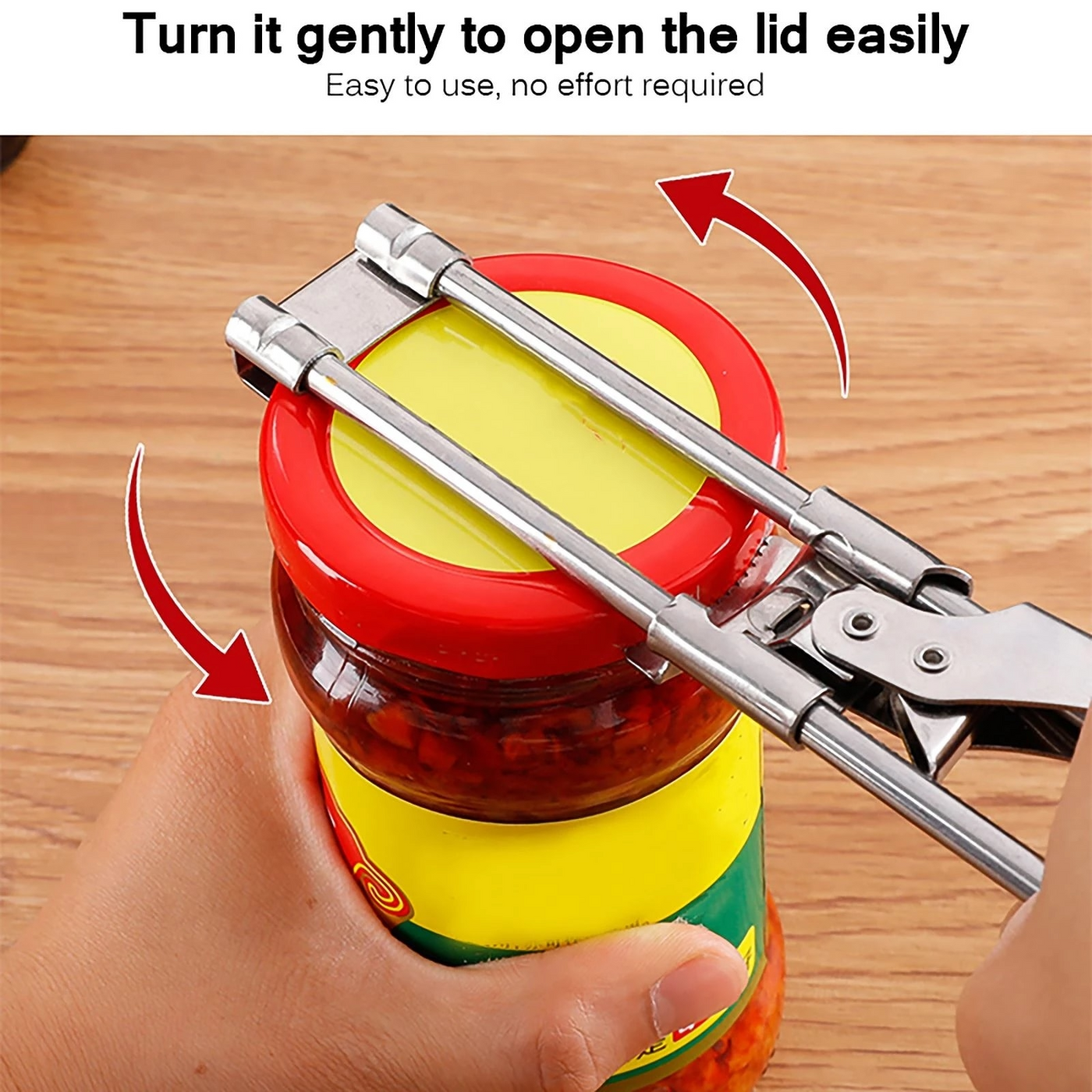 Multi-functional Adjustable Stainless Steel Jar Opener